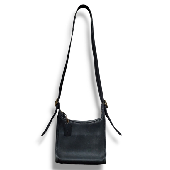 Vintage 90s Coach Legacy 9997 Black Glove Tanned Leather Crossbody Bag Mexico